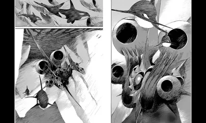 Sumi traduit une page de manga sur youngchampion.jp